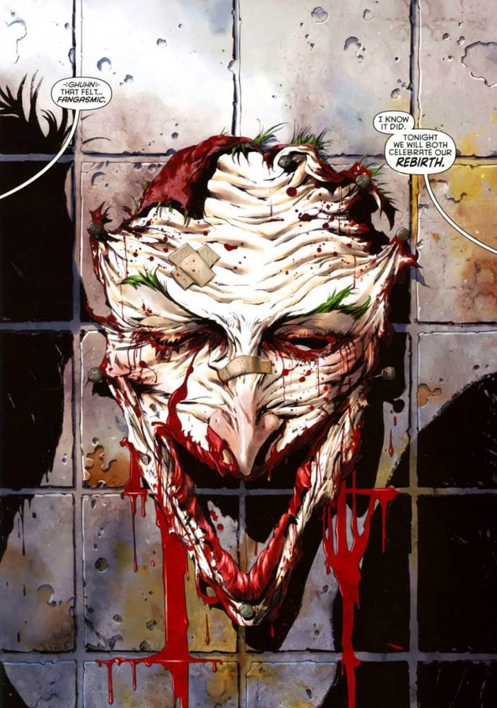 La cara del Joker por Tony Daniel.